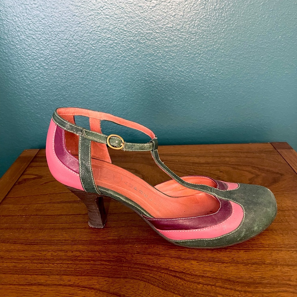Jeffery Campbell “Cotton Candy” T-strap Heel